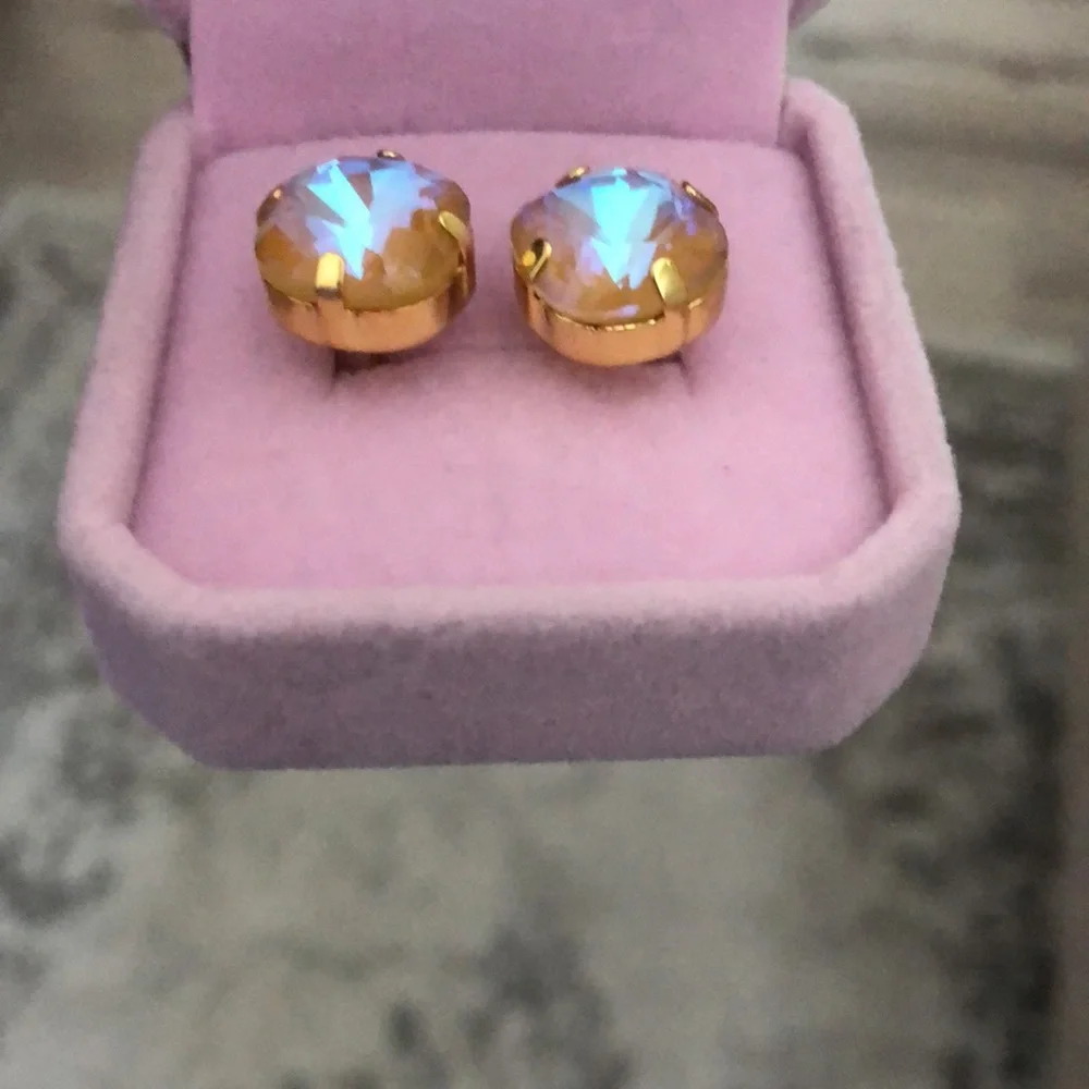 Smoky Topaz Crystal Earrings